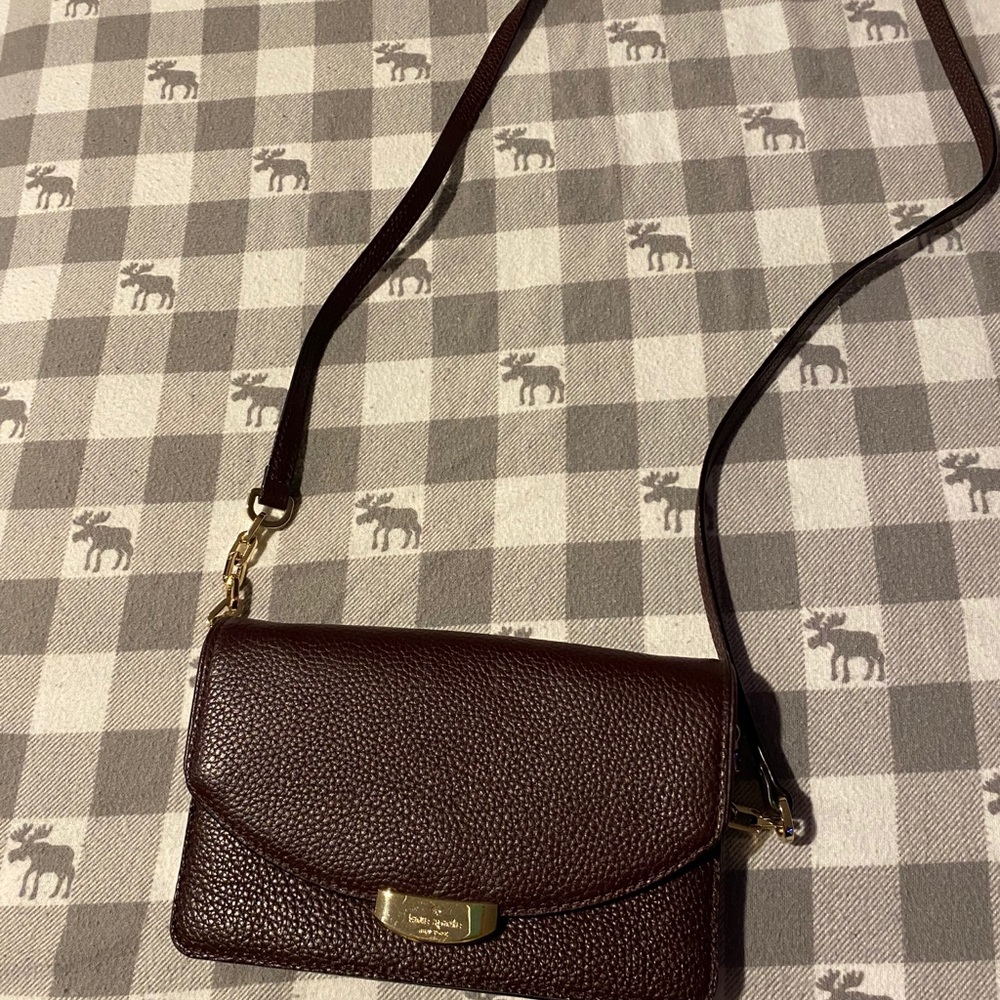 Dark Burgandy over the shoulder Kate spade bag